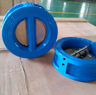 Rubber DN150 Dual Plate Wafer Type Swing Check Valve 