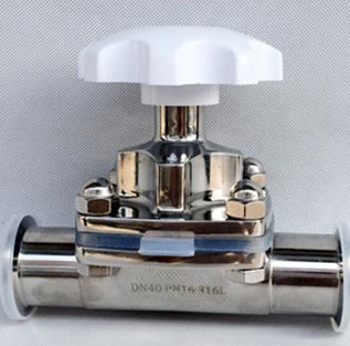 Sanitary Diaphragm Valve With Clamped Ends